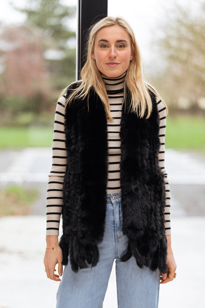 PAYLY gilet en fausse fourrure noir PAYLY gilet en fausse fourrure noir