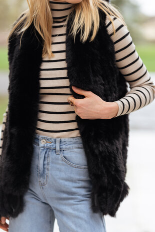 PAYLY gilet en fausse fourrure noir PAYLY gilet en fausse fourrure noir