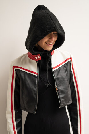 FADILAH veste noire rouge FADILAH veste noire rouge