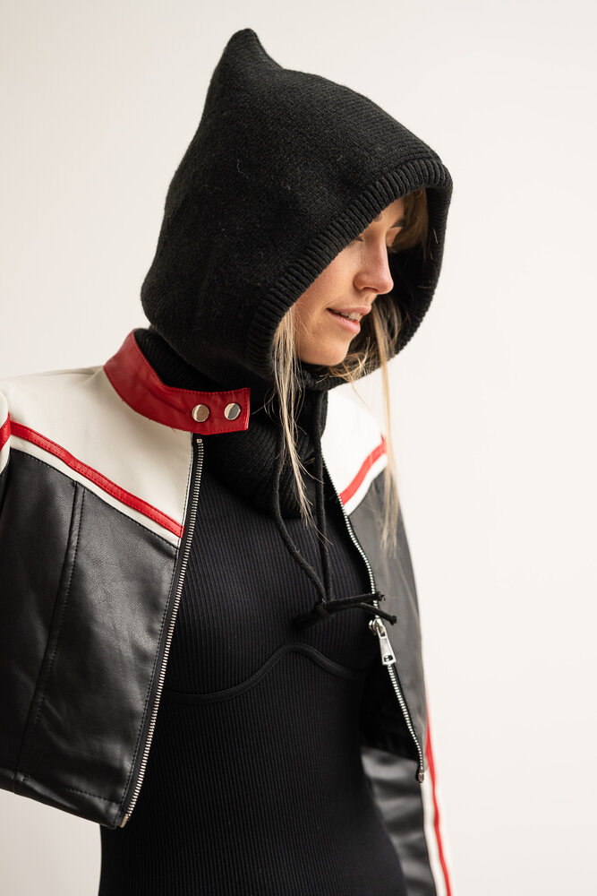 FADILAH veste noire rouge FADILAH veste noire rouge