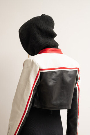 FADILAH veste noire rouge FADILAH veste noire rouge