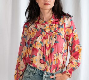 MARCELINA  chemisier rose