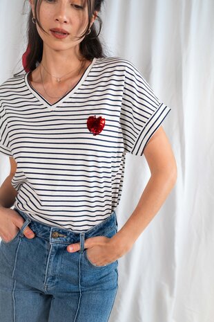 FIRMINA t-shirt marine