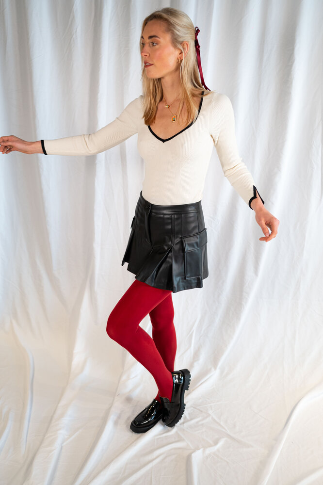 JUSTINE collants bordeaux