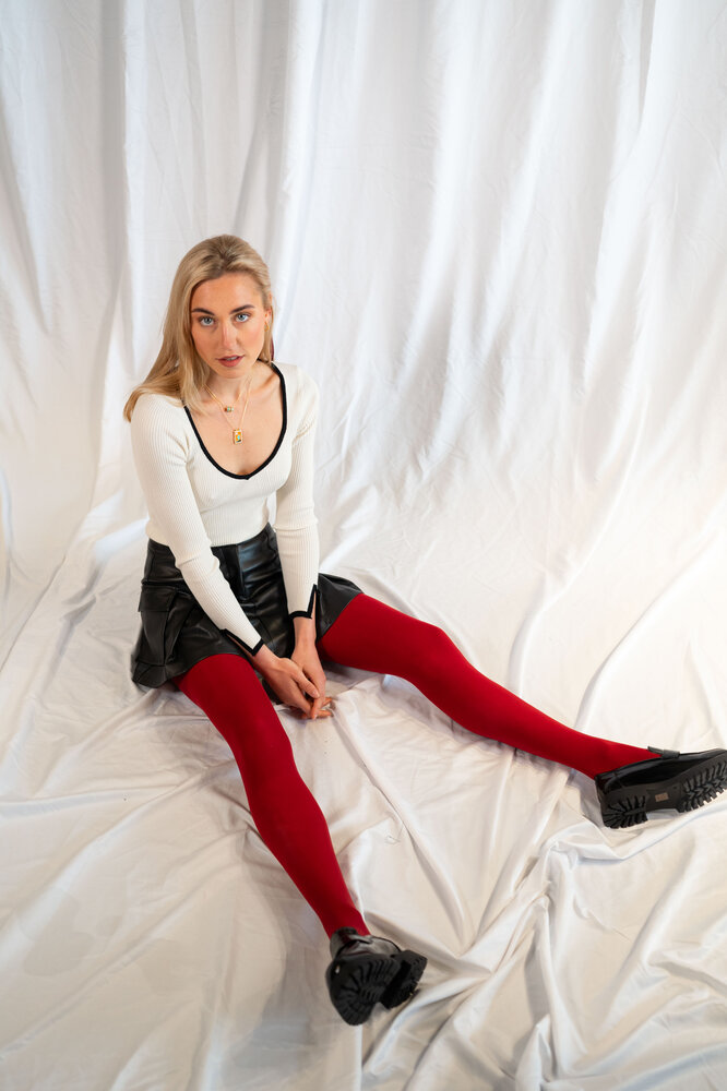 JUSTINE collants bordeaux