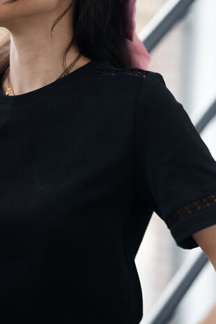 FLORBELA t-shirt noir