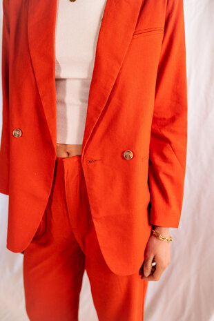 BRUNA blazer en lin terracotta BRUNA blazer en lin terracotta