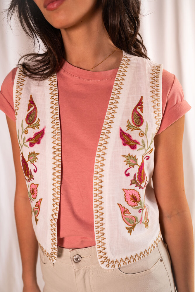 ATHEA t-shirt vieux rose et or ATHEA t-shirt vieux rose et or