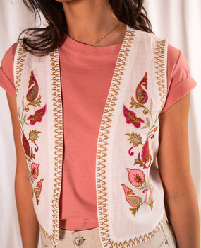 ATHEA t-shirt vieux rose et or ATHEA t-shirt vieux rose et or