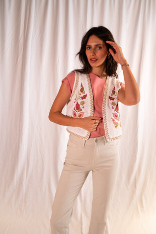 ATHEA t-shirt vieux rose et or ATHEA t-shirt vieux rose et or