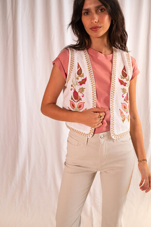 ATHEA t-shirt vieux rose et or ATHEA t-shirt vieux rose et or