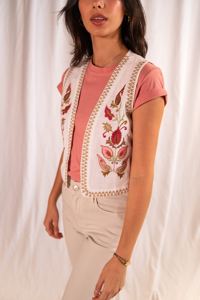 ATHEA t-shirt vieux rose et or ATHEA t-shirt vieux rose et or