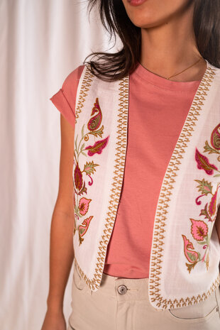 ATHEA t-shirt vieux rose et or ATHEA t-shirt vieux rose et or