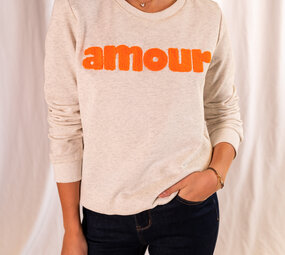 IDE pull beige et orange