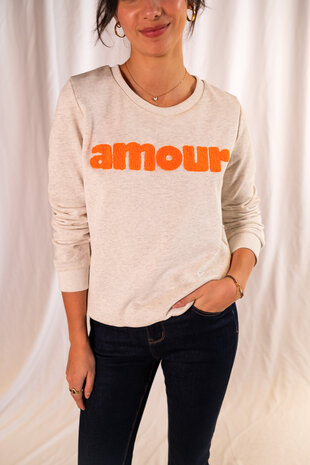 IDE pull beige et orange IDE pull beige et orange