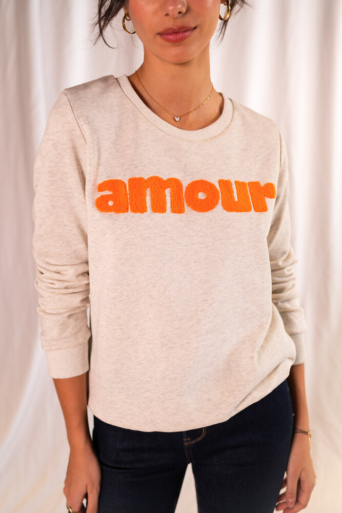 IDE pull beige et orange IDE pull beige et orange