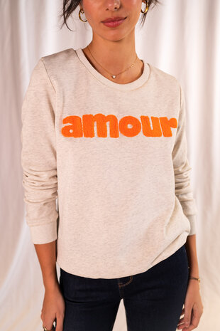 IDE pull beige et orange IDE pull beige et orange