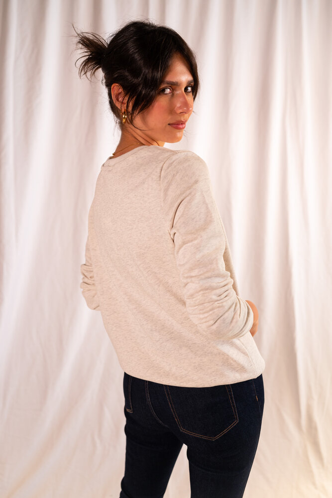IDE pull beige et orange IDE pull beige et orange