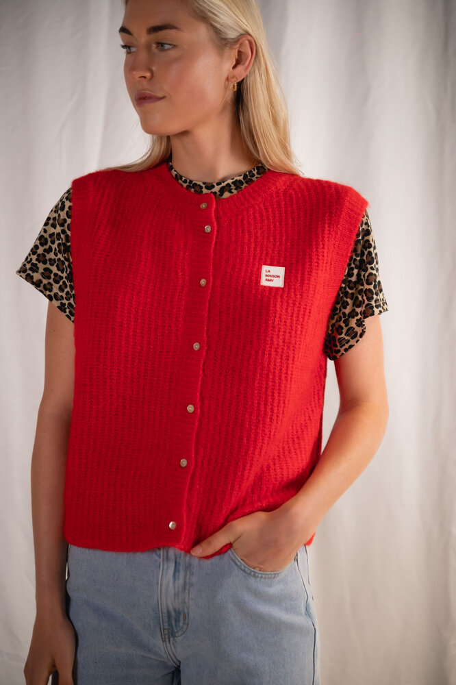 GLORIE gilet rouge GLORIE gilet rouge