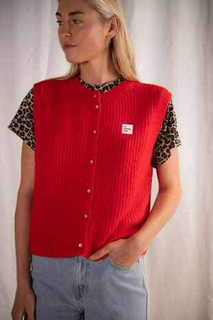 GLORIE gilet rouge GLORIE gilet rouge