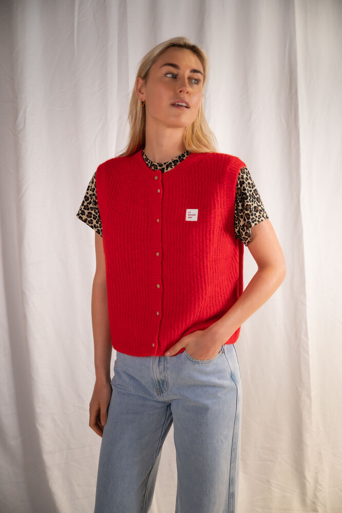 GLORIE gilet rouge GLORIE gilet rouge