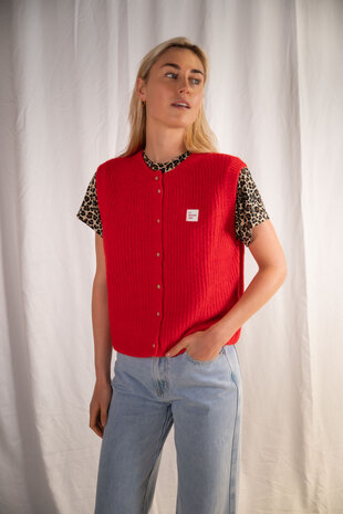 GLORIE gilet rouge GLORIE gilet rouge