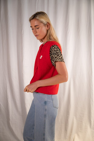 GLORIE gilet rouge GLORIE gilet rouge