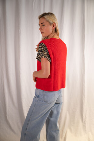 GLORIE gilet rouge GLORIE gilet rouge