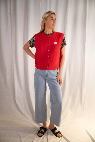 GLORIE gilet rouge GLORIE gilet rouge