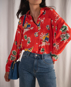 AMERICAN VINTAGE ELIADIA chemisier rouge