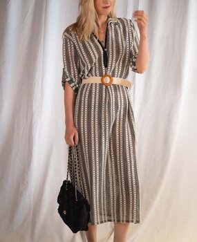 FANIA robe noire et blanche