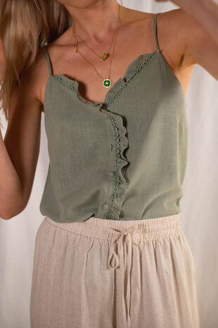 MAHA blouse vert kaki