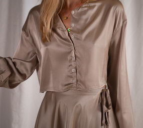 HALINA chemisier beige