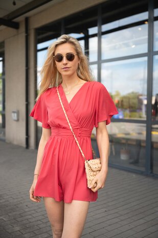 SADIYA combishort framboise