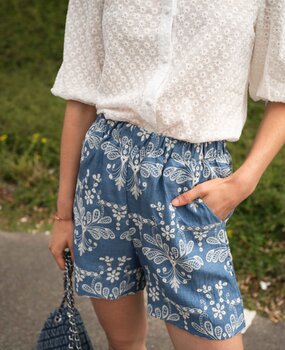 BEATRIZ short bleu