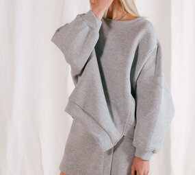 EMMELINE jupe-short grise