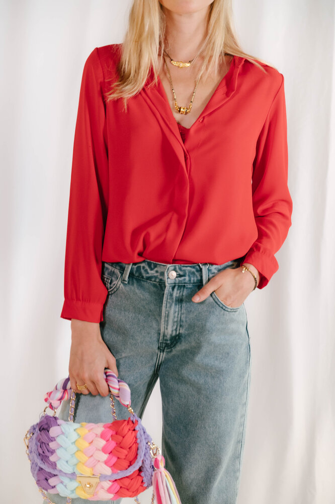JESSICA chemisier rouge