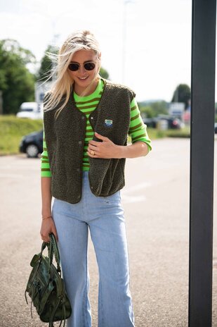 AMERICAN VINTAGE HOK polaire sans manches kaki