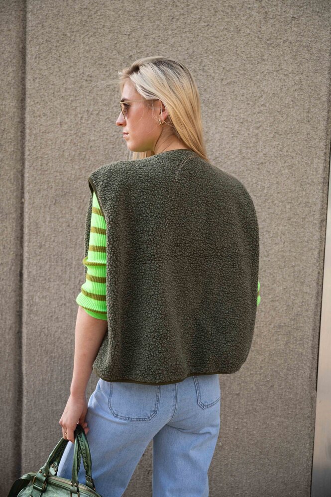 HOK polaire sans manches kaki