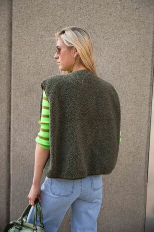 AMERICAN VINTAGE HOK polaire sans manches kaki