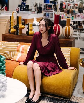 SANDRA robe bordeaux