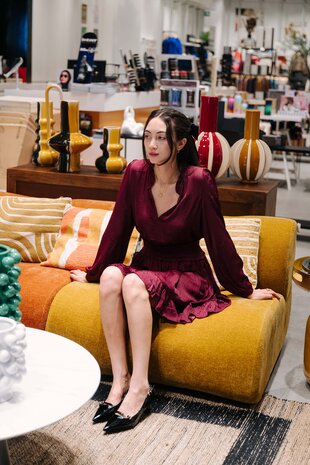 SANDRA robe bordeaux