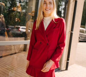 SANDRINE blazer rouge