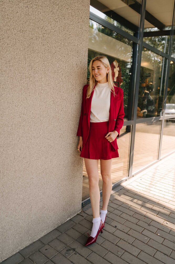 SANDRINE jupe rouge SANDRINE jupe rouge