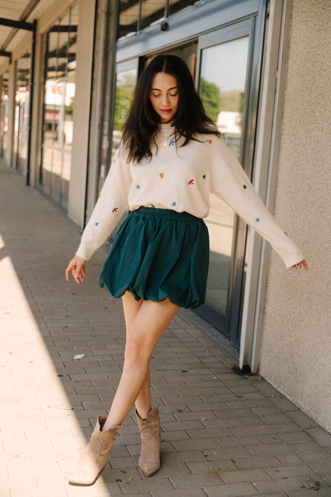 NAIA jupe ballon verte