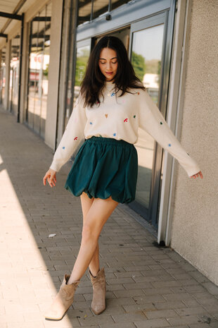 NAIA jupe ballon verte