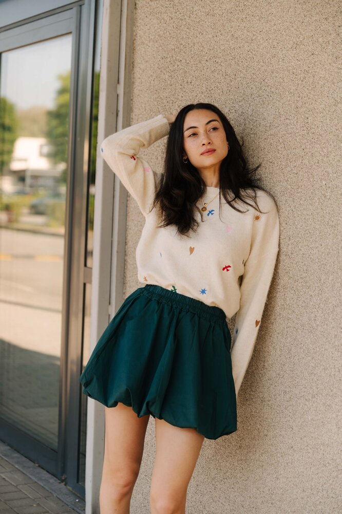 NAIA jupe ballon verte