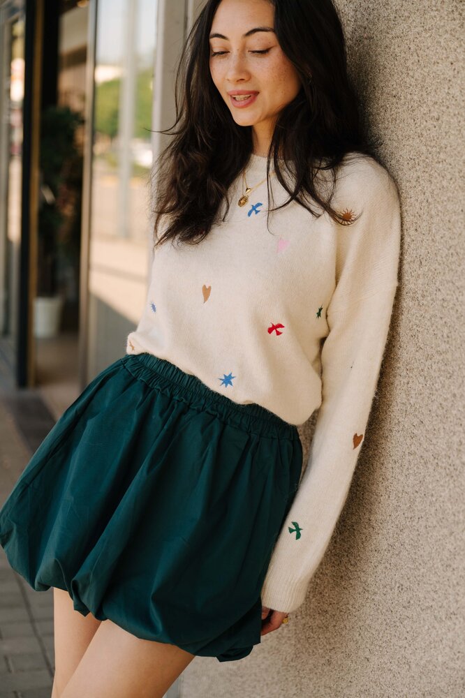 NAIA jupe ballon verte