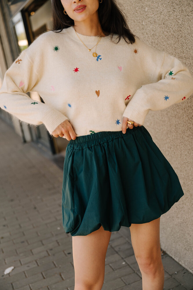 NAIA jupe ballon verte