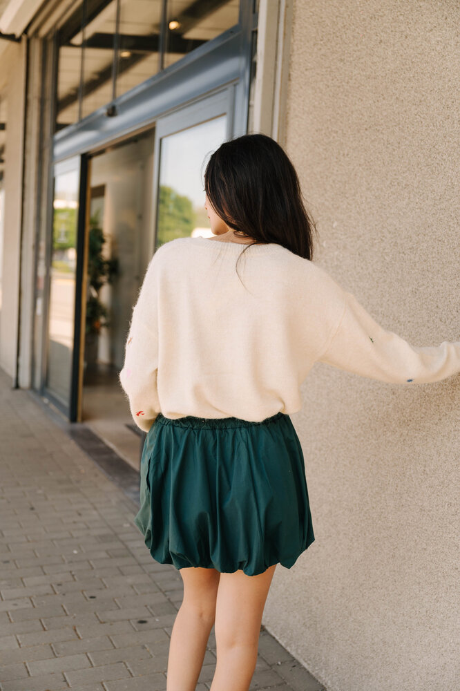 NAIA jupe ballon verte